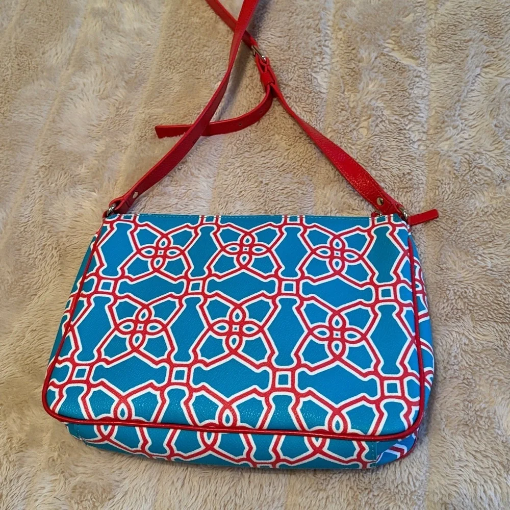 Kate Spade Imani Moroccan Leather bag Crossbody Women's Multicolored Red Blue